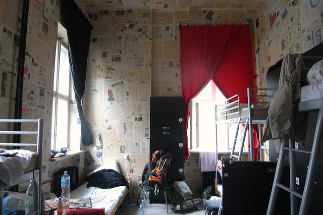 ホステルの内装