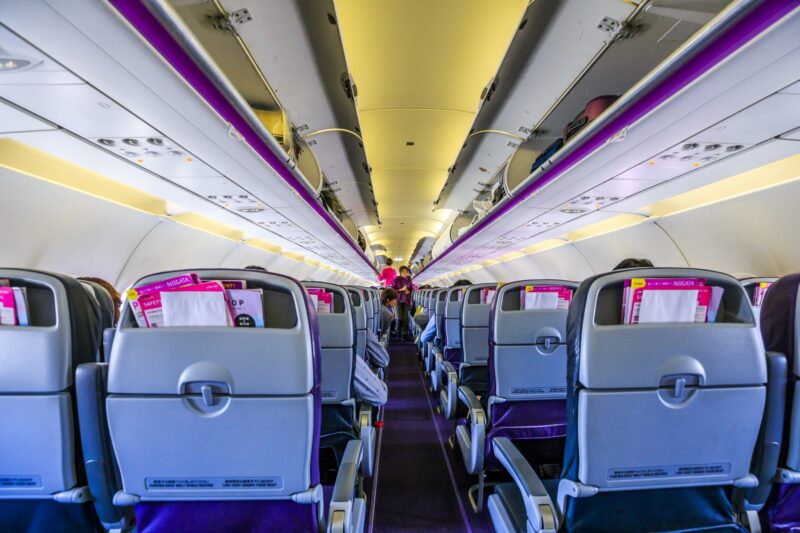 LLCの飛行機の中
